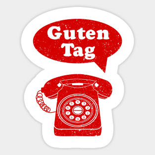 Guten Tag German Language retro phone Sticker